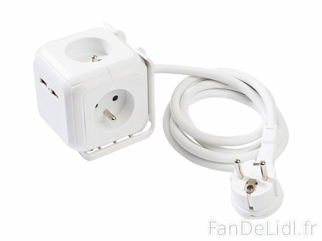 Cube multiprise avec ports USB , le prix 8.99 € 
- Peut être installé sur ou ...