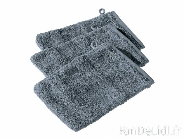 3 gants de toilette éponge , prezzo 1,99 &#8364; per Le lot au choix 
- 100 ...