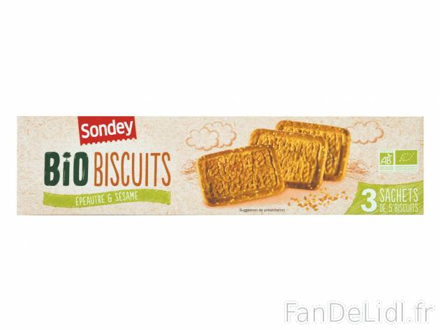 Biscuits Bio épeautre et sésame1 , prezzo 1.19 € per 170 g 
    