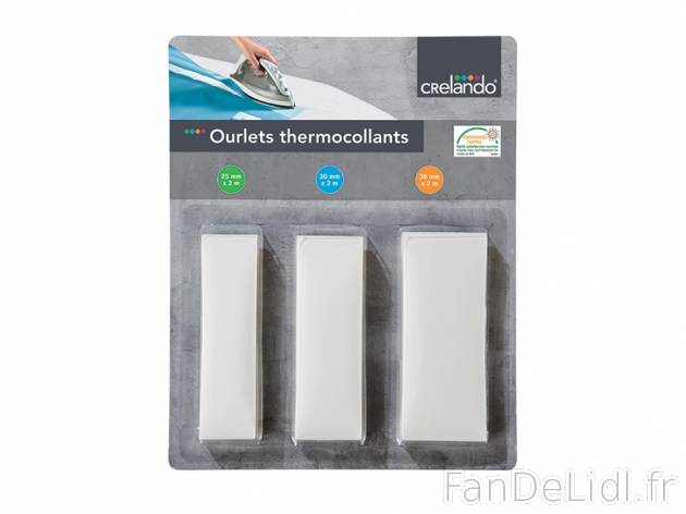 3 ourlets thermocollants , prezzo 1,00 € per Le lot 
- Ex. : 100 % polyamide ...