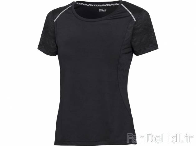 T-shirt technique femme , le prix 4.99 € 
- Ex. Tissu principal 91 % polyester ...