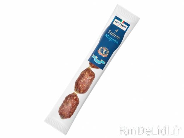 4 mini salamis , prezzo 1,00 &#8364; per 150 g au choix, 1 kg = 13,27 € EUR. ...