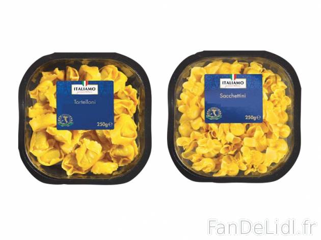 Pâtes fourées , prezzo 1,00 &#8364; per 250 g au choix, 1 kg = 4,36 € EUR. ...