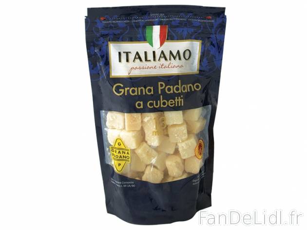 Grana Padano en cube DOP , prezzo 4,00 &#8364; per 400 g, 1 kg = 12,48 € EUR.