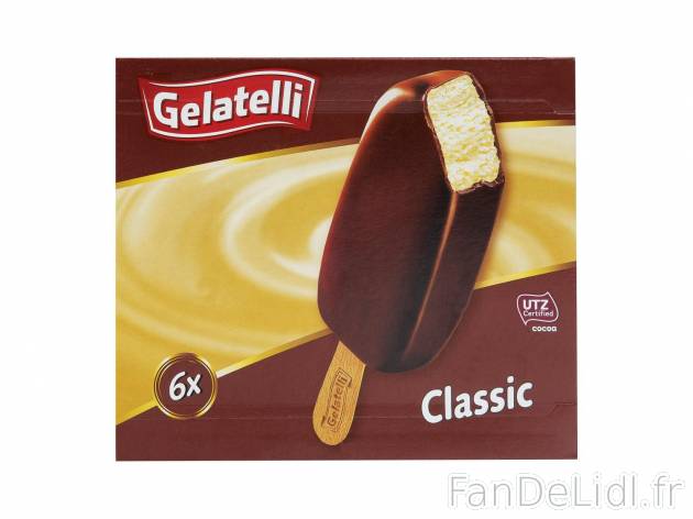 6 glaces à la vanille enrobage chocolat1 , prezzo 2.29 € per 540 g 
    