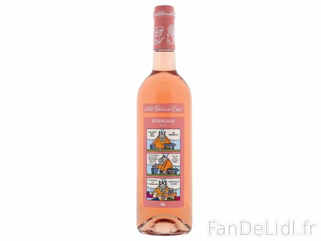 Bordeaux rosé à la gloire du chat 2016 AOC1 , prezzo 3.99 € per 100 g 
- Température ...