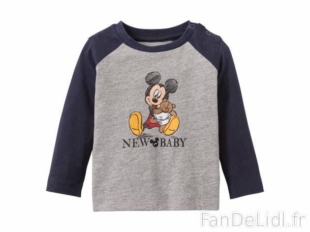 T-shirt manches longues bébé garçon Disney , le prix 3.99 € 
- Ex. buste 91 ...