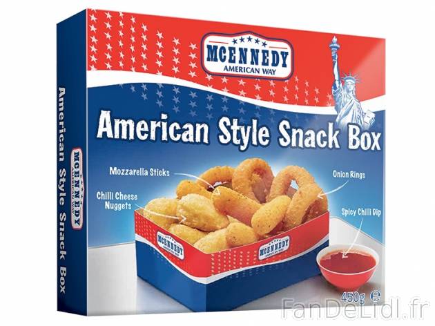 Assortiment de snacks américains , prezzo 3,00 &#8364; per 450 g, 1 kg = 7,09 ...