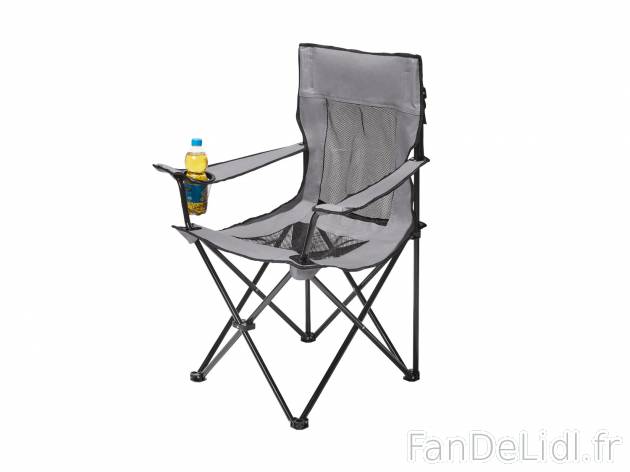 Chaise de camping , le prix 12.99 € 
- Env. 74 x 91 x 53 cm (l x h x p)
- Poids ...