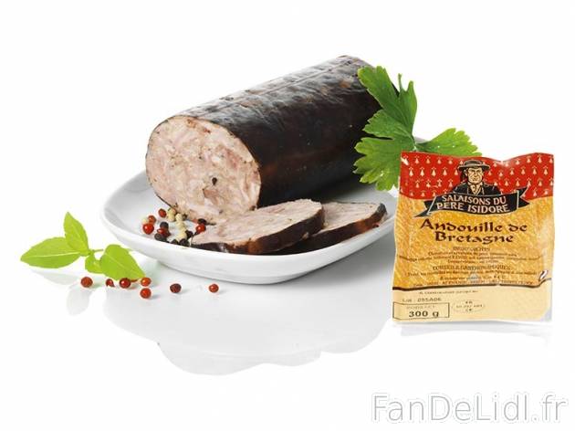 Andouille de Bretagne , prezzo 1,00 € per 300 g, 1 kg = 6,63 € EUR.