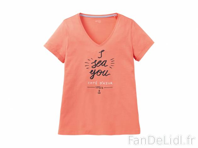 T-shirt de nuit femme ou homme , le prix 2.79 € 
- FEMME : du S au XL selon modèle. ...