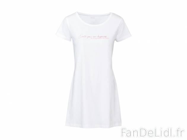 T-shirt long femme , le prix 4.99 €  
-  100 % coton
-  2 coloris au choix