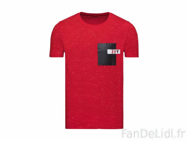 T-shirt homme , le prix 3.99 € 
- Ex. 98 % coton et 2 % polyester
- 3 coloris ...