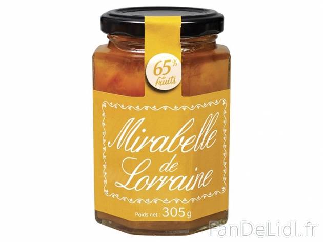 Préparation à la mirabelle de Lorraine , prezzo 1,00 € per 305 g, 1 kg = 6,52 ...