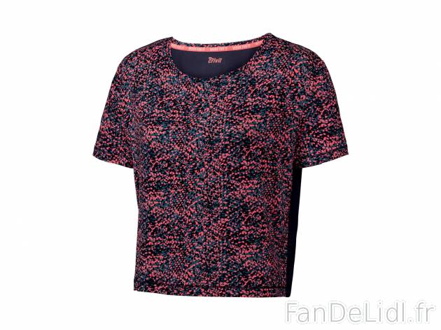 T-shirt technique femme , le prix 4.49 € 
- Ex. 95 % Modal (TENCEL™) et 5 % ...