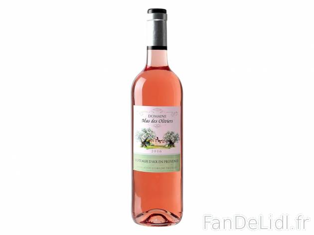 Côteaux d&apos;Aix-en-Provence Rosé Domaine Mas des Oliviers 2016 AOP1 , prezzo ...
