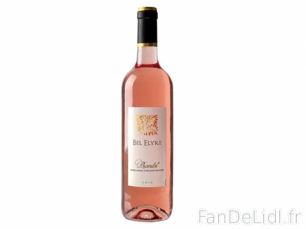 Bandol Rosé Bel Elyre 2016 AOP1 , prezzo 5.99 &#8364; per Soit le lot de 6 ...