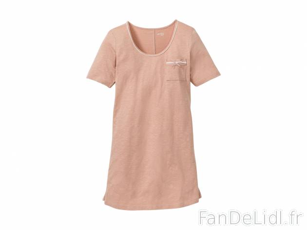 Maxi t-shirt femme , le prix 6.99 €  
-  100 % coton
-  3 coloris au choix