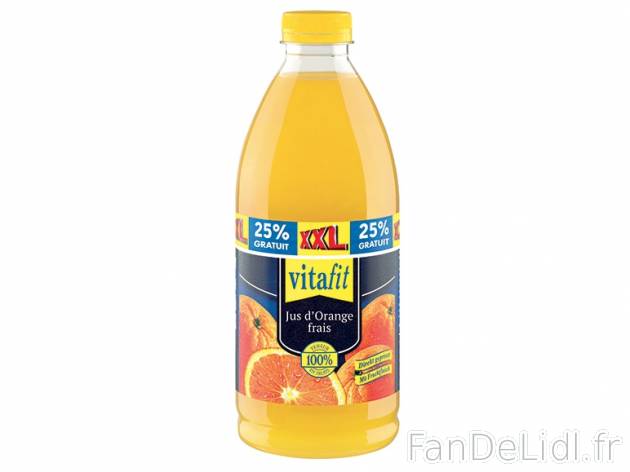 Jus d&#039;orange frais , prezzo 1,00 € per La bouteille de 1,25 L, 1 L = ...