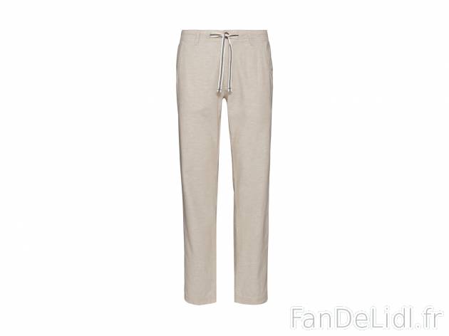 Pantalon en lin et coton homme , le prix 9.99 € 
- Ex. 55 % lin et 45 % coton
- ...