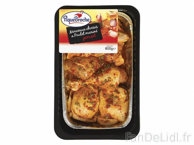 Poulet mariné au piment , prezzo 3,00 € per 800 g, 1 kg = 4,49 € EUR. 
- Assortiment ...