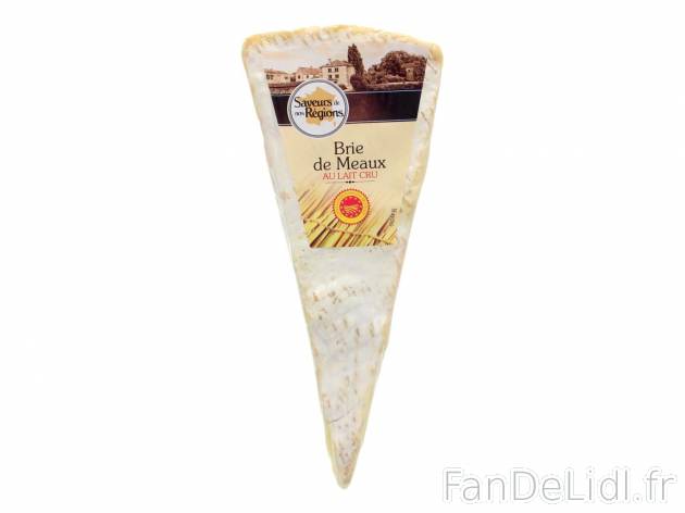 Brie de Meaux AOP1 , prezzo 1.99 € per 200 g 
-  Lait de vache