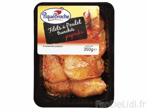 Filets de poulet tranchés , prezzo 3,00 € per 350 g au choix, 1 kg = 9,40 € ...