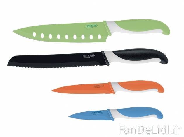 Set de 4 couteaux , prezzo 7,00 € per Le set au choix 
-  Couteau de chef : ...