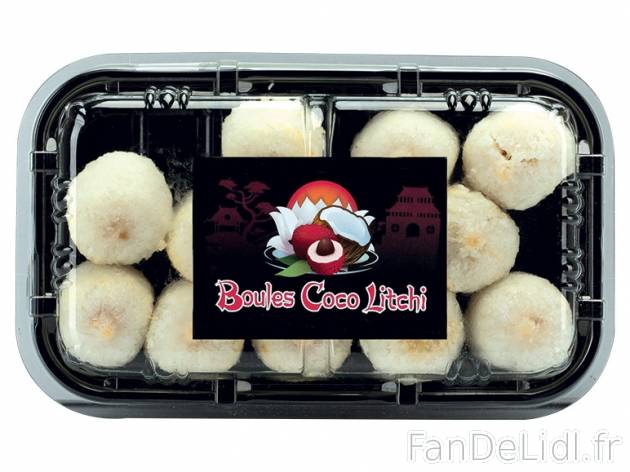 Boules coco litchi , prezzo 2,00 € per 200 g, 1 kg = 11,45 € EUR.