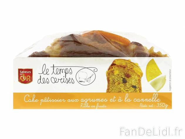 Cake pâtissier aux agrumes et à la cannelle1 , prezzo 3.29 € per 350 g 
    