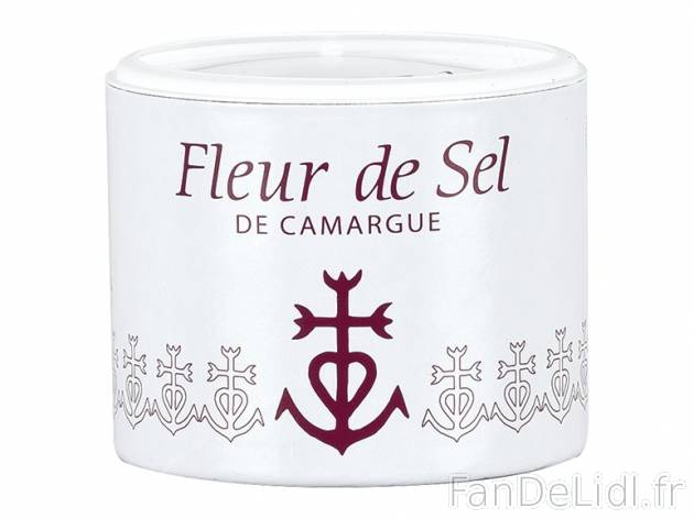 Fleur de sel de Camargue , prezzo 2,00 € per 125 g, 1 kg = 17,52 € EUR.
