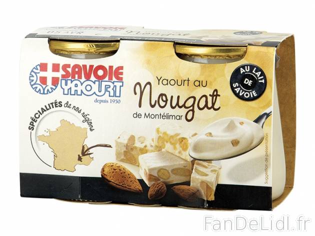 2 yaourts , prezzo 1,00 € per 250 g au choix, 1 kg = 5,56 € EUR. 
- Au choix ...