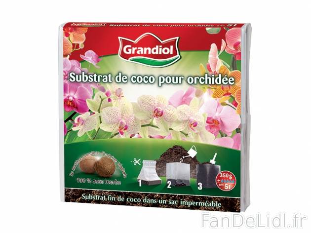 Substrat de coco pour orchidée , prezzo 1,99 € per L&#039;unité 
- Ajouter ...