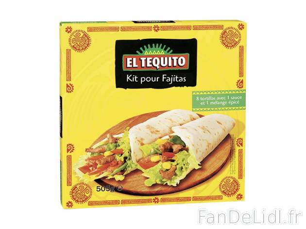 Kit pour fajitas , prezzo 1,00 € per 505 g, 1 kg = 3,94 € EUR. 
- Contient ...