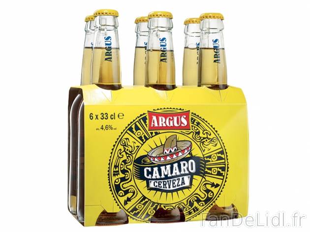 6 bières Argus , prezzo 4,00 € per 6 x 33 cl, 1 L = 2,27 € EUR. 
- 4,6 % Vol. ...