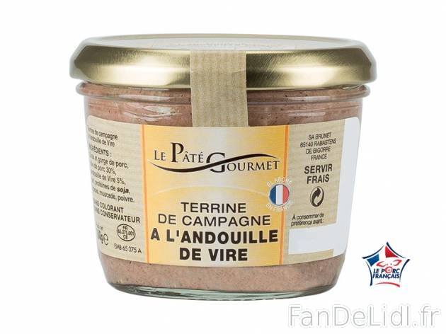 Terrine , prezzo 0,99 € per 180 g au choix, 1 kg = 5,50 € EUR. 
- Au choix ...