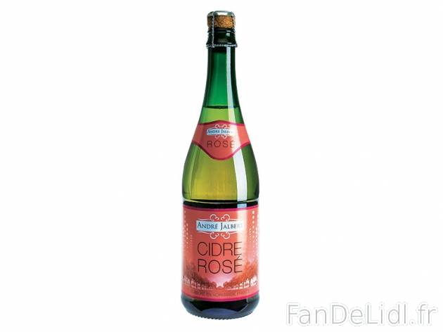 Cidre rosé , prezzo 1,59 € per 75 cl, 1 L = 2,12 € EUR.  
-      2,5 % Vol.