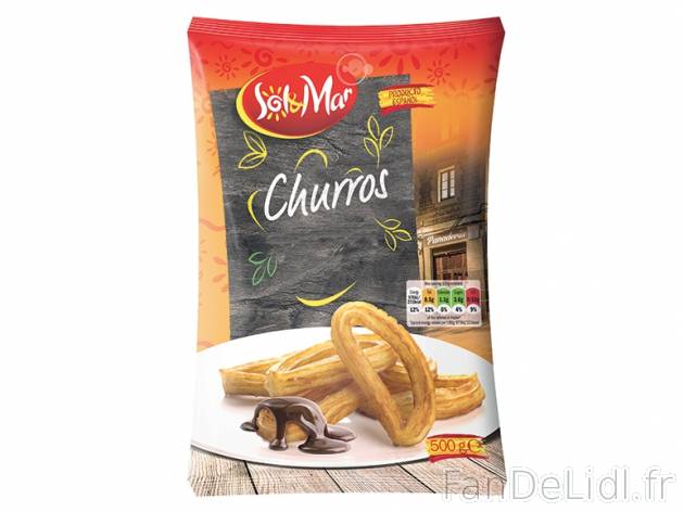 Churros , prezzo 1,79 &#8364; per 500 g, 1 kg = 3,58 € EUR. 
- Pr&eacute;paration ...