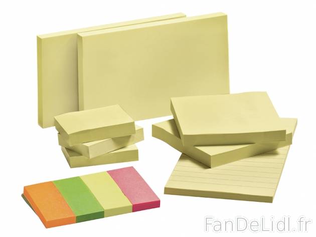 Set de 9 blocs-notes , prezzo 1,99 € per Le set 
-      950 feuilles