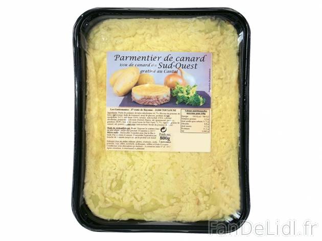 Parmentier de canard gratiné au Cantal , prezzo 4,49 &#8364; per 800 g, 1 kg ...