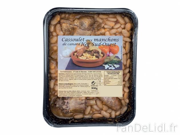 Cassoulet aux manchons de canard IGP Sud-Ouest , prezzo 4,99 &#8364; per 800 ...