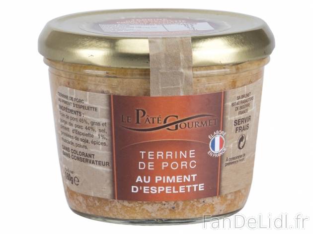 2 terrines , prezzo 1,69 &#8364; per 2 x 180 g, 1 kg = 4,69 € EUR. 
- Assortiment ...