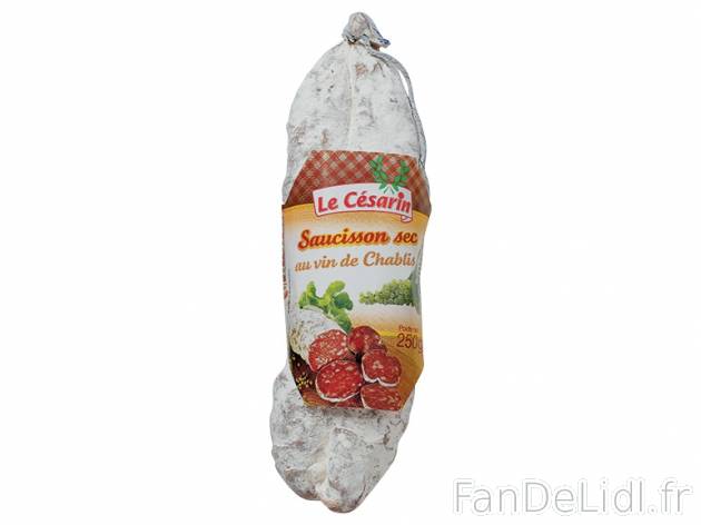 Saucisson sec au vin de Chablis , prezzo 2,69 &#8364; per 250 g, 1 kg = 10,76 ...