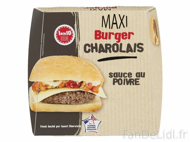 Maxi burger charolais , prezzo 2,29 &#8364; per 195 g, 1 kg = 11,74 € EUR. ...