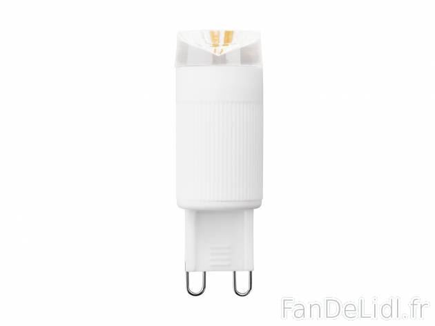 Ampoule LED , le prix 3.99 € 
- Blanc chaud
- Au choix : G9, 2,5 W, 200 lm (l&apos;unité) ...