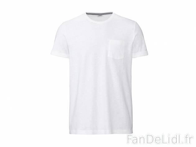 T-shirt en lin et coton homme , le prix 7.99 € 
- Ex. 52 % lin et 48 % coton
- ...