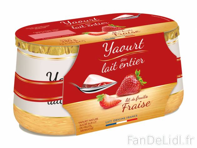 2 yaourts sur lit de fruits , le prix 1.79 &#8364; 
- In&eacute;dit chez ...