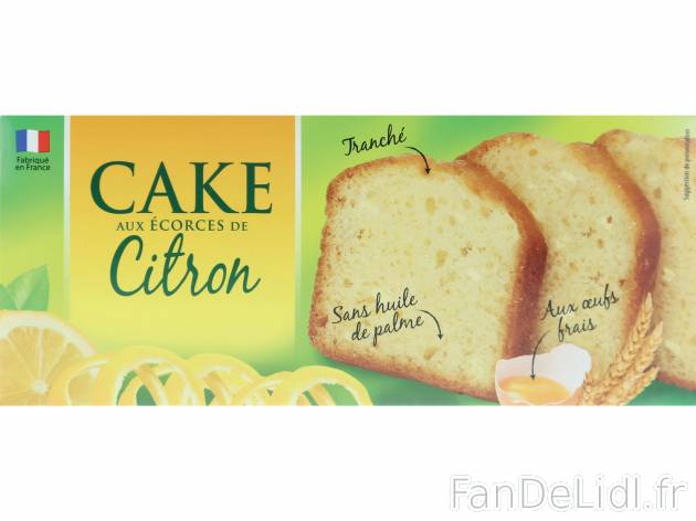 Cake au citron pré-tranché , le prix 1.19 &#8364;  
-  In&eacute;dit chez Lidl