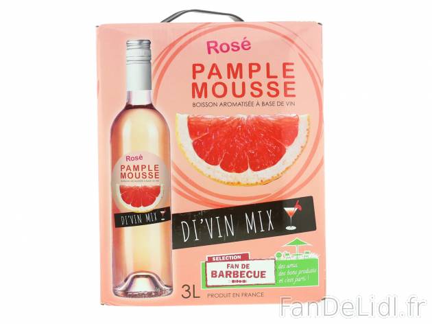 Di’Vin Mix rosé Pamplemousse BABV1 , le prix 5.09 &#8364; 
- Boisson aromatis&eacute;e ...