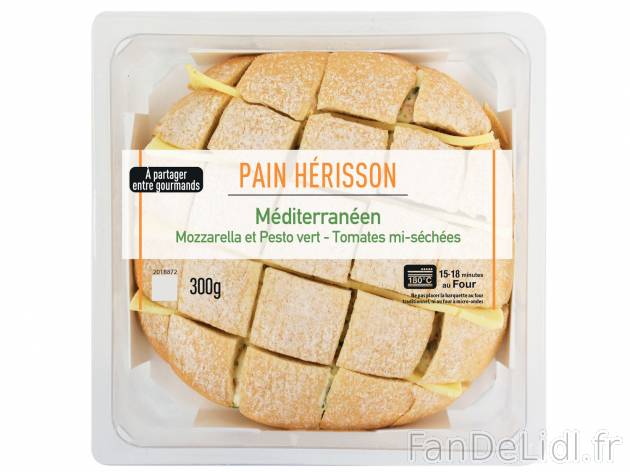 Pain Hérisson mozzarella pesto , le prix 4.99 &#8364;